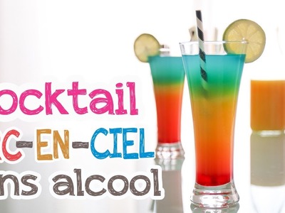 Cocktail arc-en ciel - Recette de cocktail à étages sans alcool