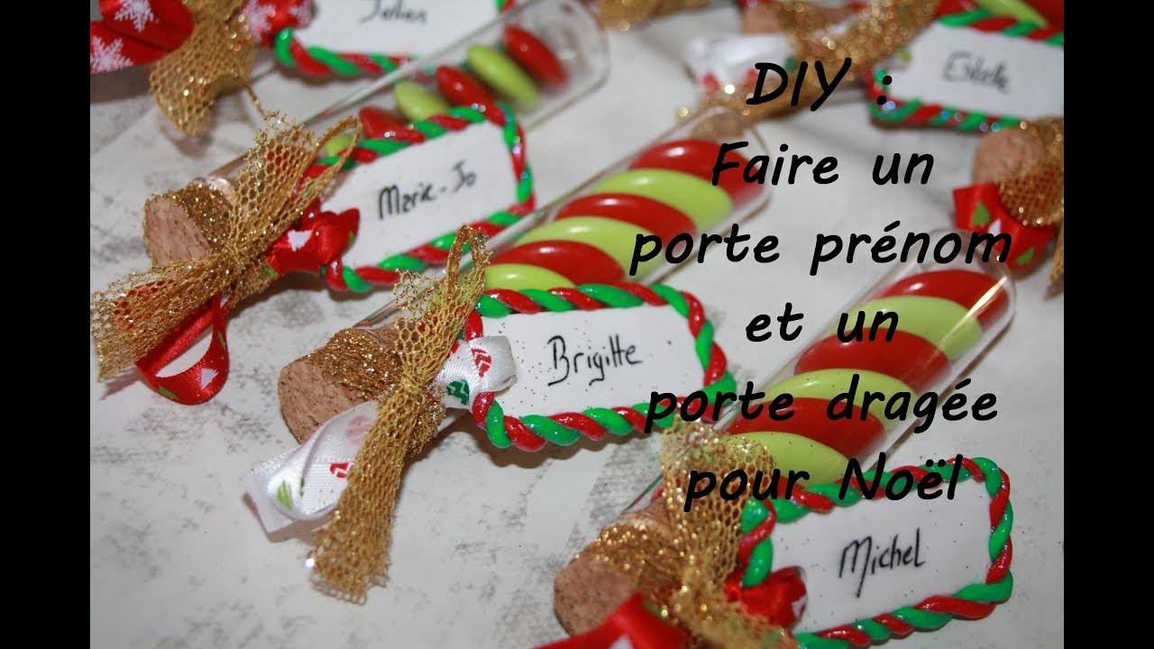 DIY : Faire un porte prénom et dragée pour Noël (Fimo)