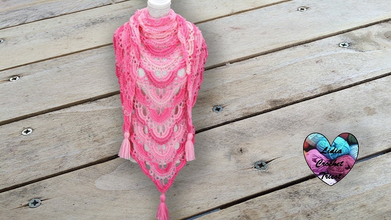 Châle Lady crochet relief magnifique