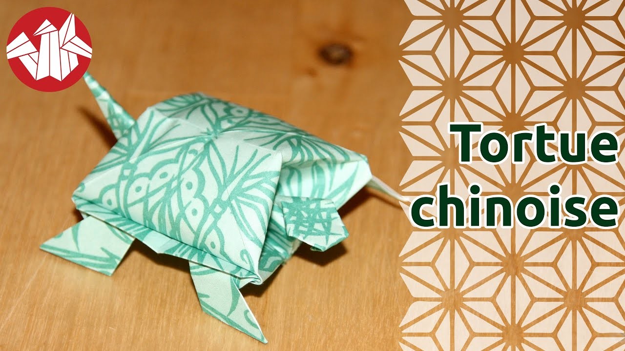 Origami - Tortue Traditionnelle Chinoise - Chinese Tortoise [Senbazuru]
