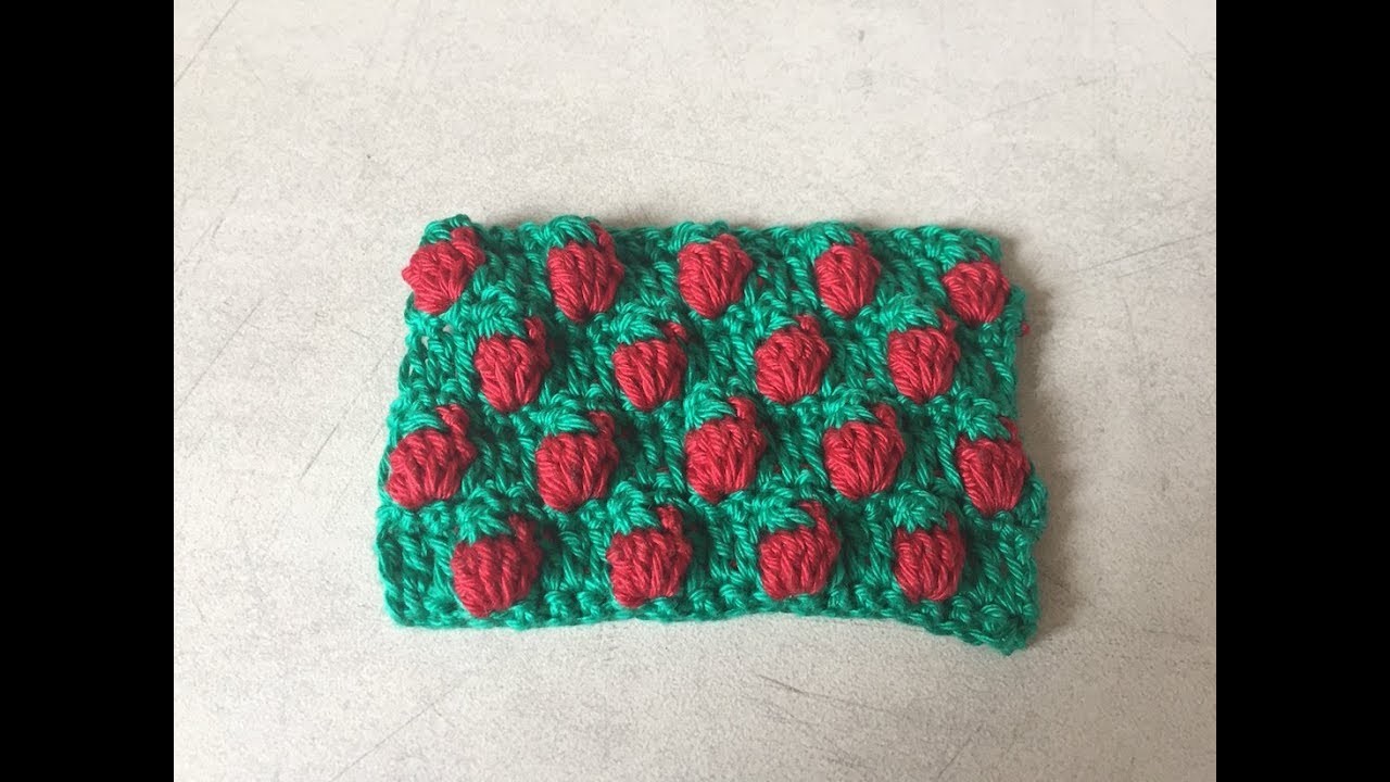 Tuto motif fraise au crochet