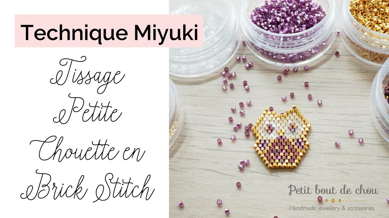Tutoriel Tissage Petite Chouette en Brick Stitch et Perles Miyuki (English subtitles)