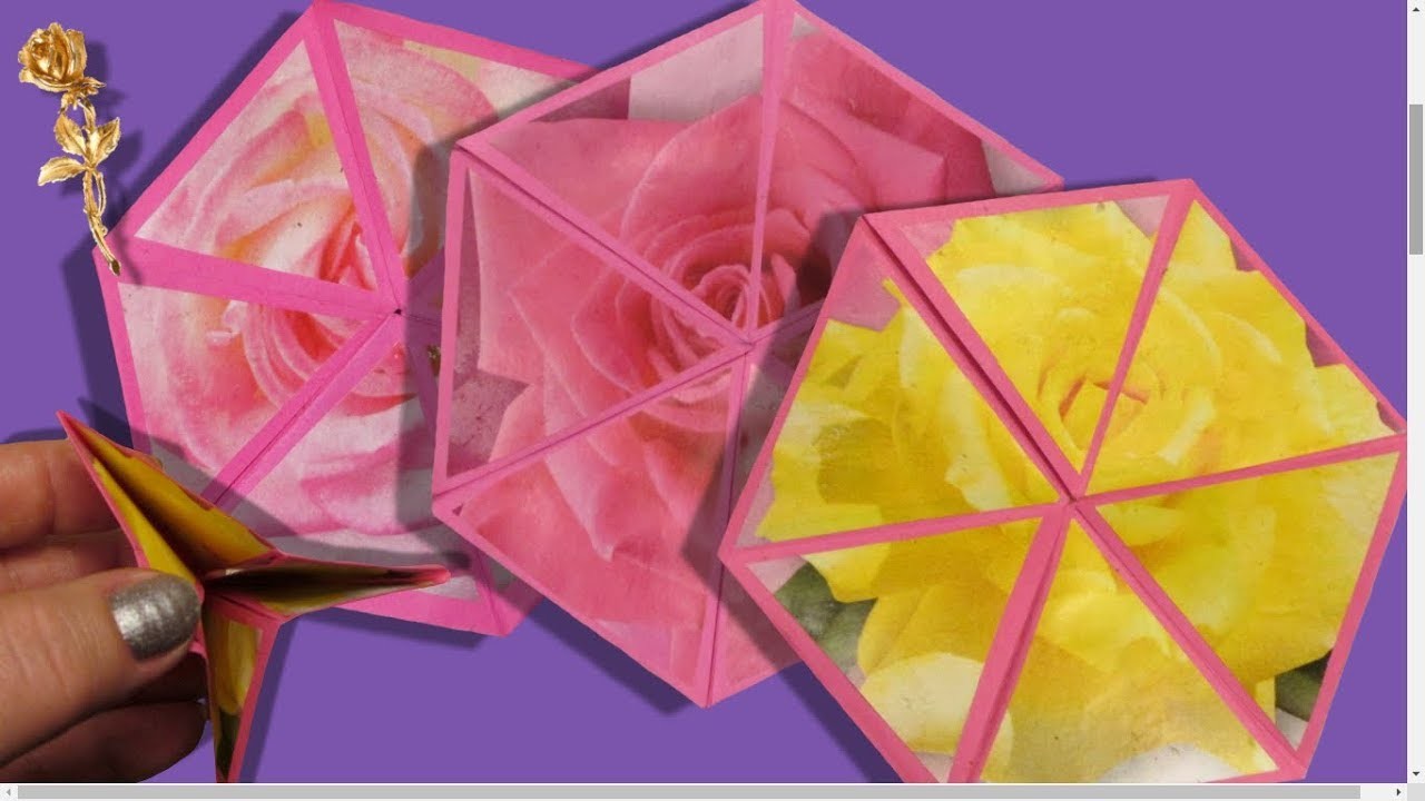 Origami facile animé  : Hexagone magique, Hexaflexagone, tours de magie impressionnants
