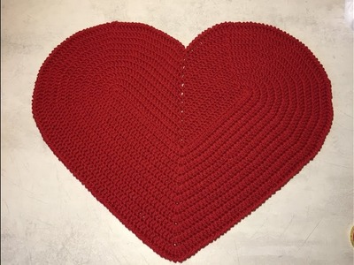 Tuto coeur tapis au crochet