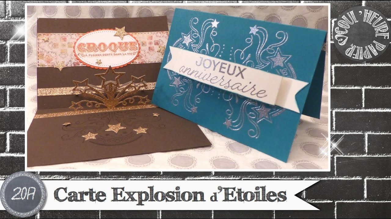 Vidéo-Tuto "Carte Explosion d'Etoiles" par Coul'Heure Papier