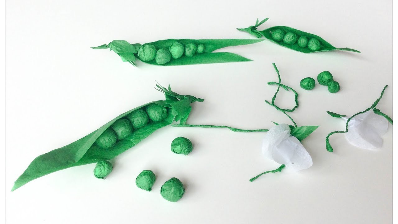 Comment fabriquer les petits pois en papier? How to make paper peas?