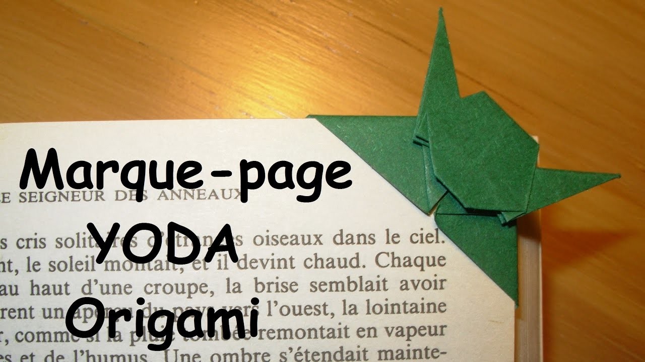 Comment faire un marque page YODA en origami