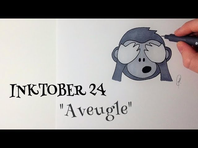 Inktober #24: Emoji singe - Dessin