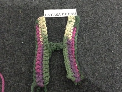 Letras a crochet "H"