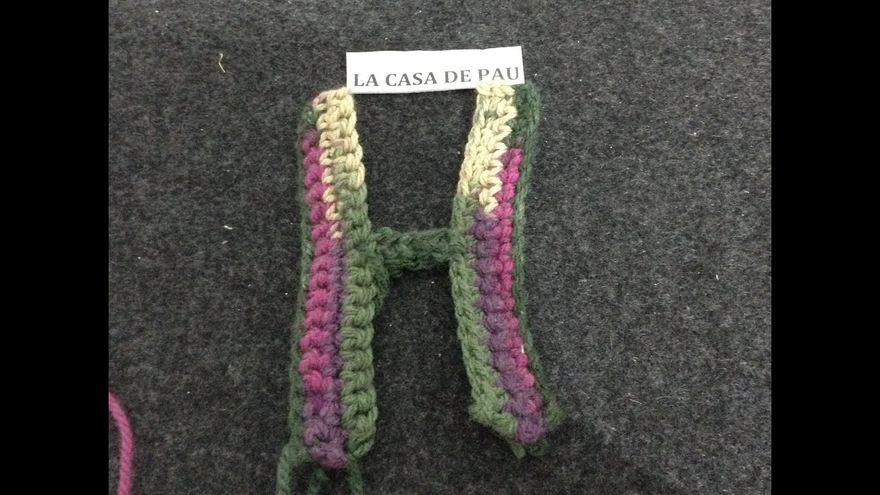 Letras a crochet "H"