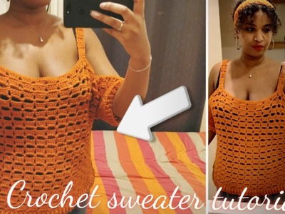 PULL À ÉPAULES DÉNUDÉES EN CROCHET | Orange IS the new black sweater ????