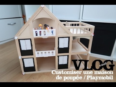 [TITISSE VLOG] CREATIF - Customiser une maison en bois pour poupées et Playmobil