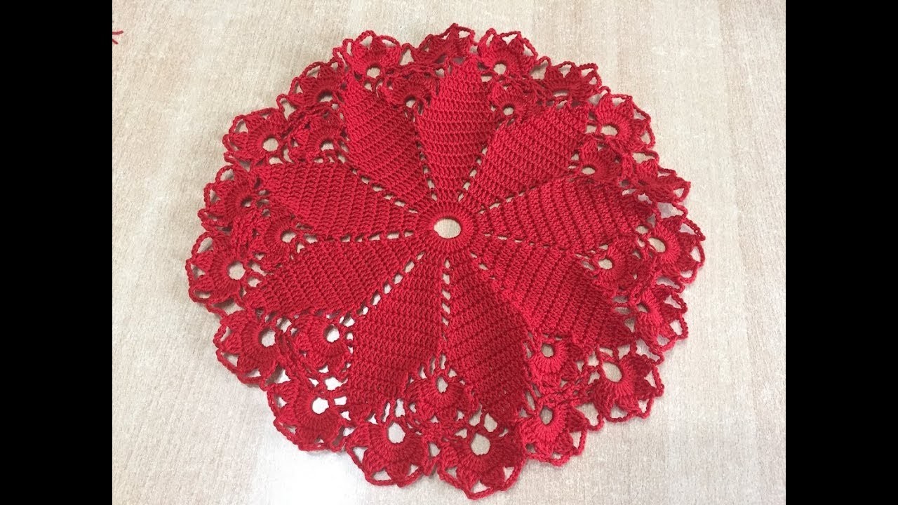 Tuto centre de table au crochet spécial gaucher