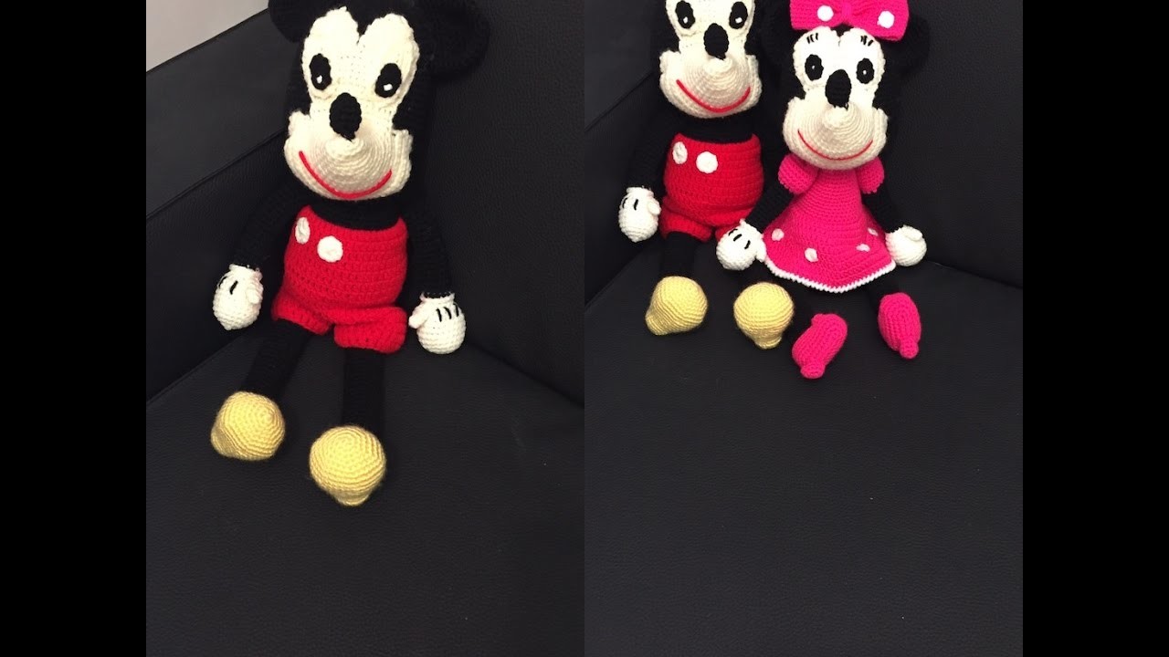 Tuto Mickey au crochet  spécial gaucher 2.2