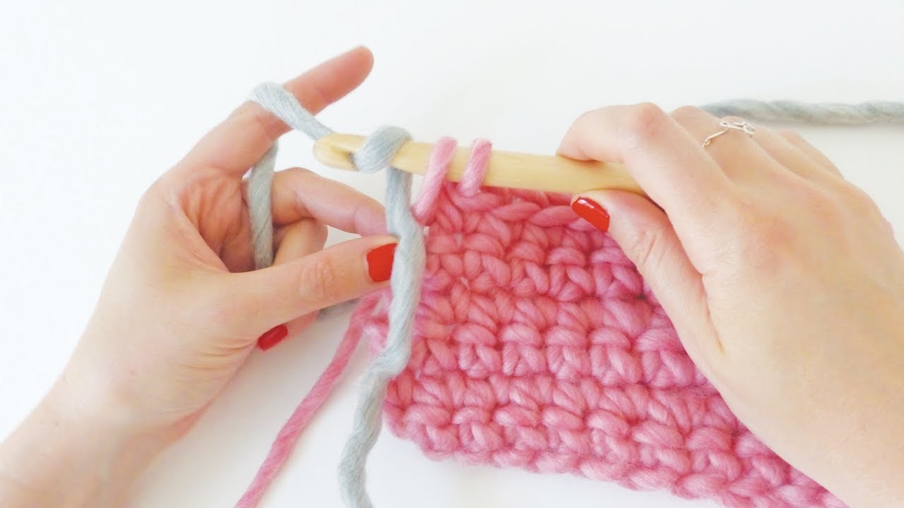 #Crochet : Changer de couleur. de pelote