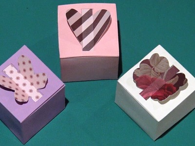 DIY Boite Cadeau en papier - Comment faire une boite carrée en forme de coeur, papillon. 