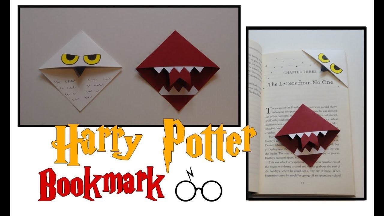 DIY Bookmark. Marque-pages Harry Potter -- Hedwig.Hedwige & Howler.Beuglante