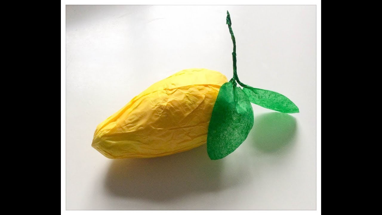DIY citron en papier. Make a paper lemon.