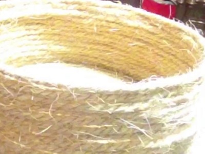 DIY une corbeille avec de la cordes pour des rangement