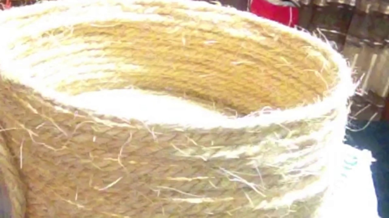 DIY une corbeille avec de la cordes pour des rangement