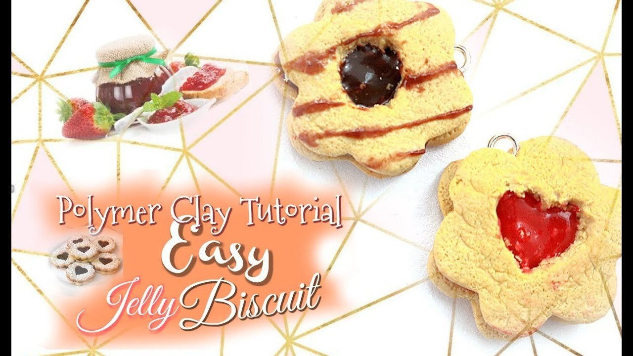 Polymer Clay Tutorial 2min, Jelly biscuit. biscuit à la confiture - CréativeAddict -