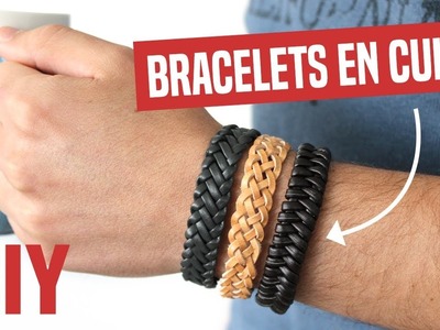 DIY - Bracelets Cuir Tressés 4 à 6 brins Epis Arêtes Celtique Idée Cadeau Homme St Valentin