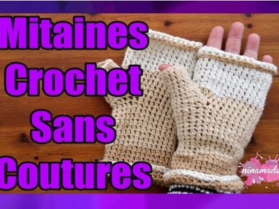 DIY. Mitaines En Crochet Pour Débutantes. Crochet Fingerless Mittens For Beginners