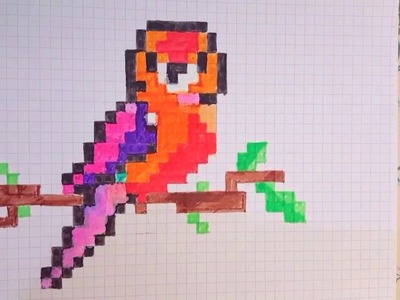 Faire pixel art en oiseau
