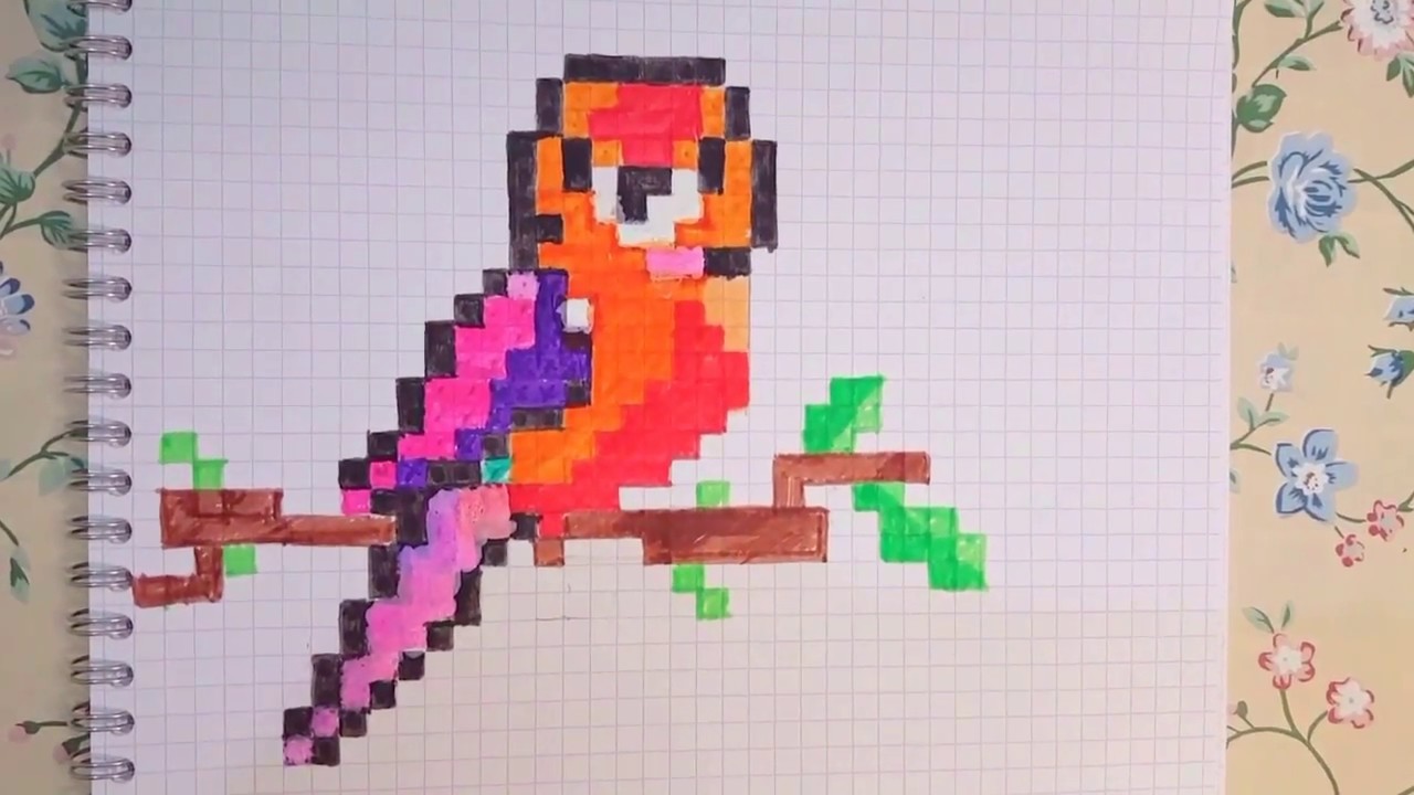 Faire pixel art en oiseau