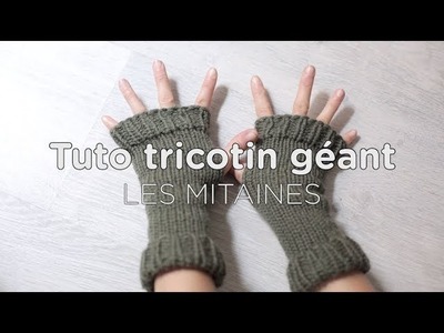 Tuto tricotin : les mitaines au point endroit. Loom knit mittens