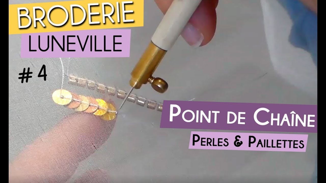 Broderie perlée de Lunéville : découvrez la technique pour broder des perles et des paillettes