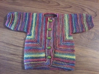 DIY. Tuto tricot. Tricoter une veste pour bébé.Surprise jacket bébé. 3 mois