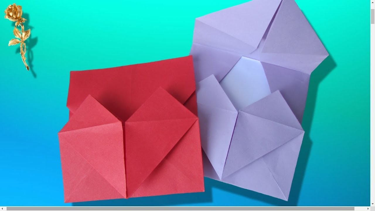 Origami : ???? Enveloppe avec ???? un cœur