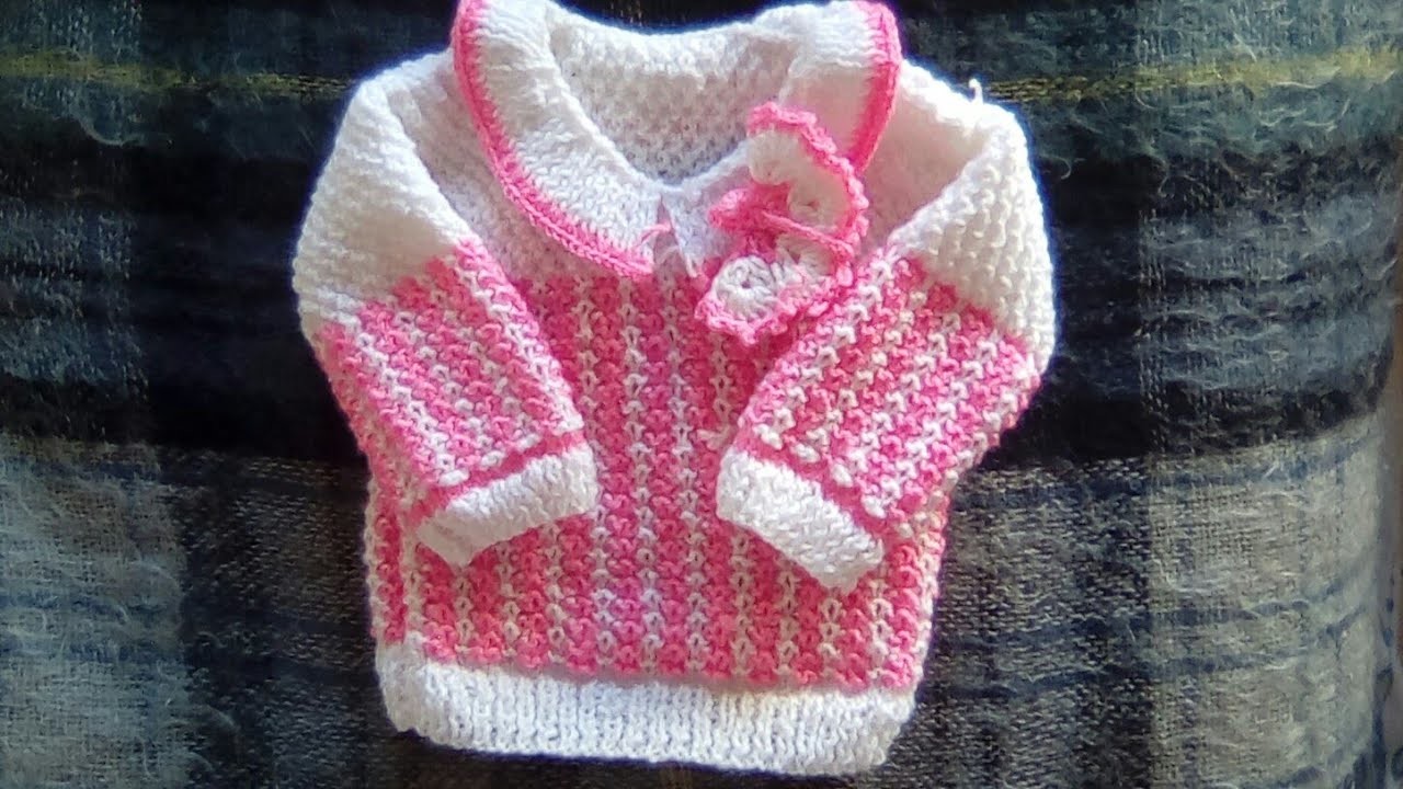 Tuto brassière tricot 0-3 mois. cardigan. gilet de bébé au tricot 0-3mois 02