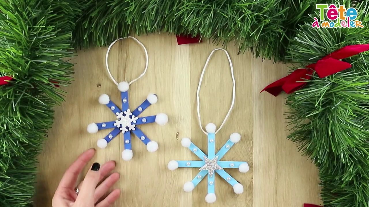 ✂❄ [TUTO] Flocon de neige en bâtonnets - Une vidéo by Tête à modeler