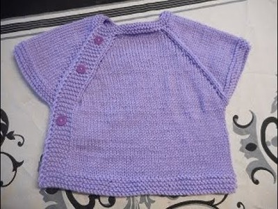 Tuto tricot brassière raglan bébé