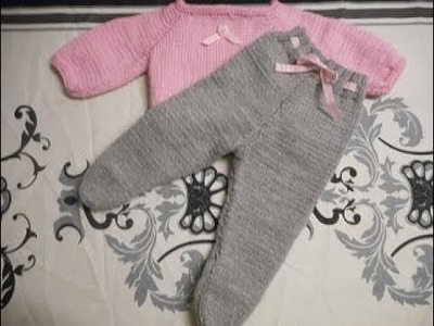 Tuto tricot pantalon chausson bébé parti 1
