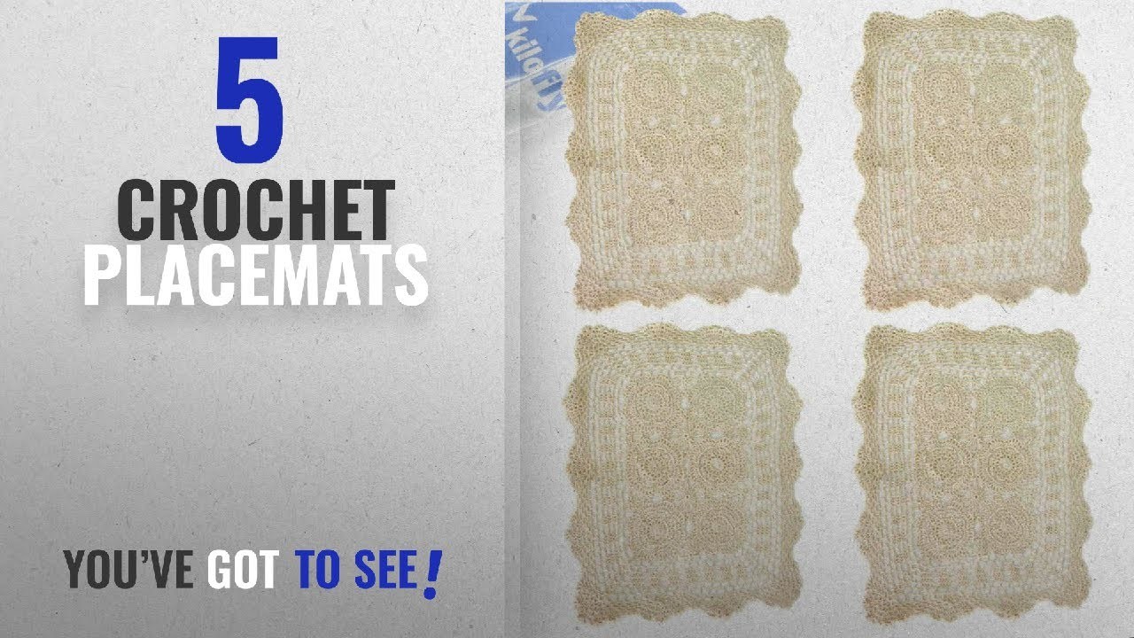 Best Crochet Placemats [2018]: kilofly Handmade Crochet Cotton Lace Table Placemats Doilies Value