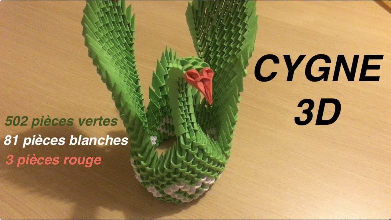 Comment faire un cygne en origami 3D ? ( Deuxième modèle )
