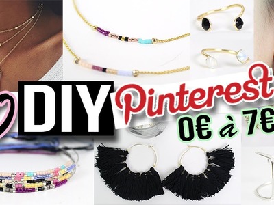 DIY PINTEREST ┋ 10 IDÉES INCROYABLES  - BIJOUX 0€ à 7€  ! FACILE !  Francais jewelry minimalist