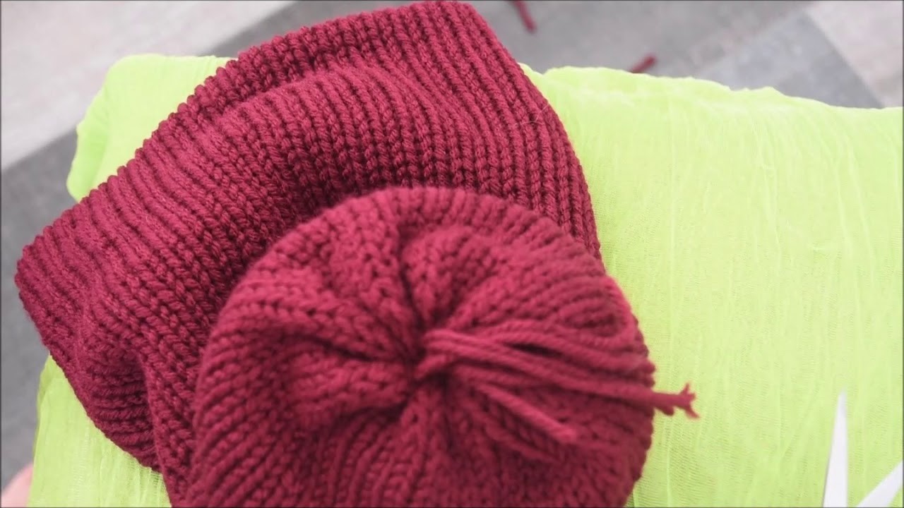 HOW TO ATTACH POMPOM ON YOUR HAT (FRANCAIS) - KNITTING MACHINE
