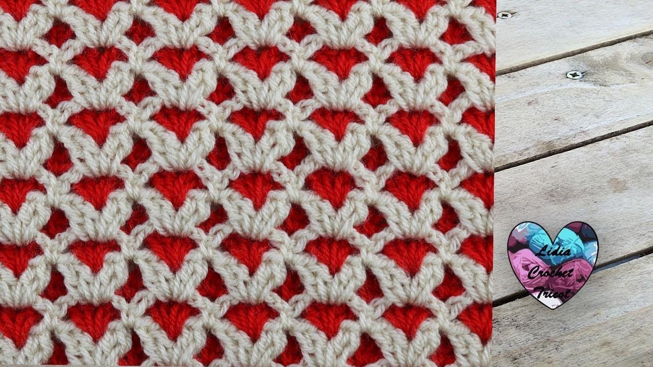 Point reversible au crochet pour couverture