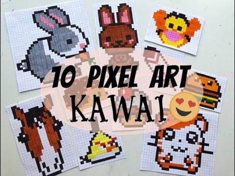 TUTO : 10 petits pixel art KAWAI et faciles