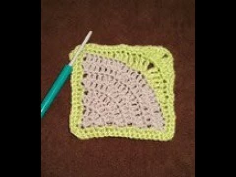 TUTO crochet : Granny d'angle carré facile . crochet tutorial: angle granny and square