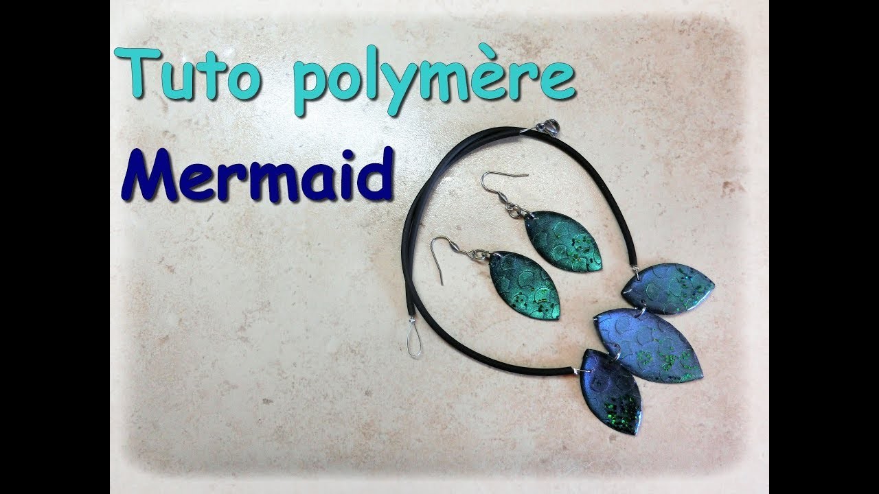 ★Tuto polymère -FIMO-CERNIT: Bijou Caméléon mermaid