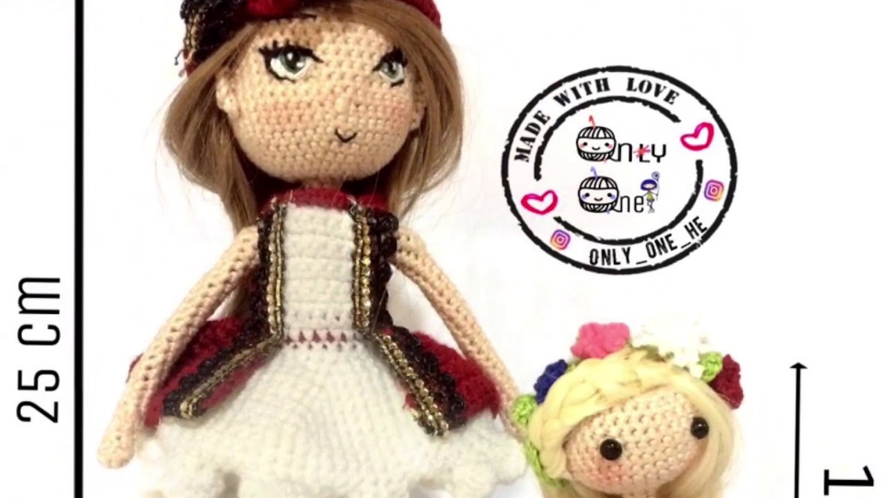 Amigurumi doll crochet.  عروسة كروشيه