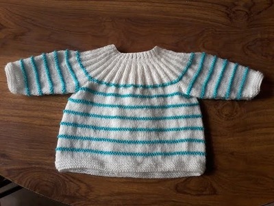DIY. tuto tricot. tricoter une brassière bébé jersey et point mousse