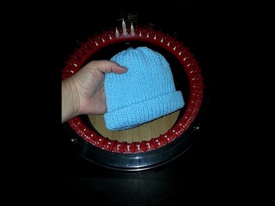 HOW TO KNIT A NEW BORN BABY HAT (FRANCAIS) -KNITTING MACHINE