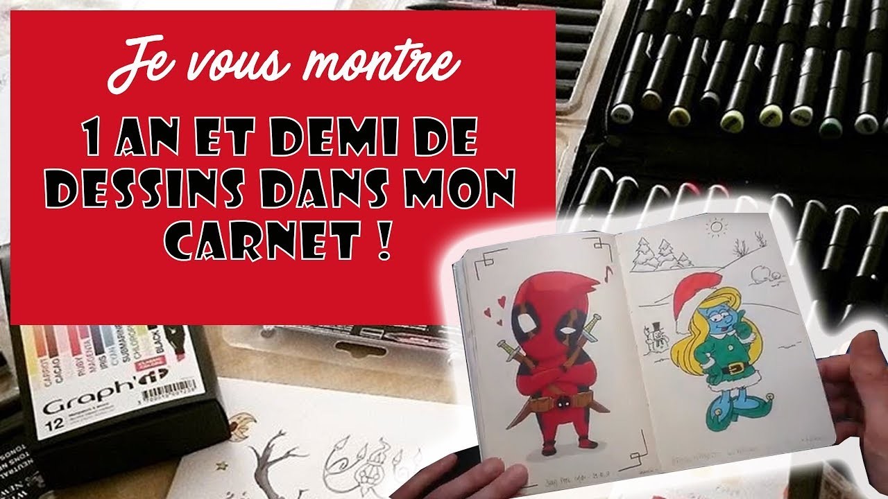 Mon carnet à dessin : 1 an et demi de croquis et dessins #dessin #tuto #materiel