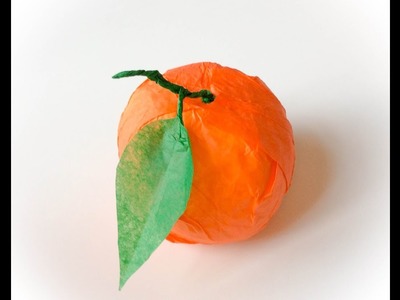 Make  the paper orange. TUTO orange en papier.